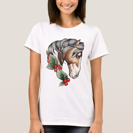 Waterverf Loyal Horse T-shirt (Voorkant)