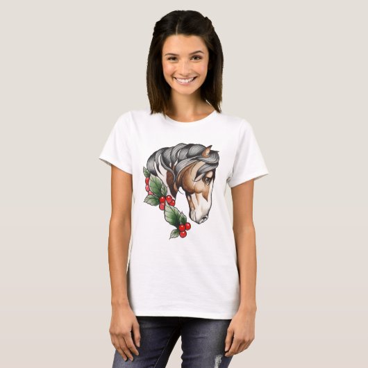 Waterverf Loyal Horse T-shirt (Voorkant volledig)