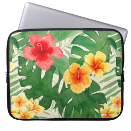 Waterverf Luana Tropische Floral Wetsuit Laptop Sleeve