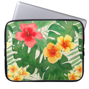 Waterverf Luana Tropische Floral Wetsuit Laptop Sleeve