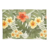 Waterverf Luana Tropische mosterd Floral omkeerbaa Kussensloop (Voorkant)