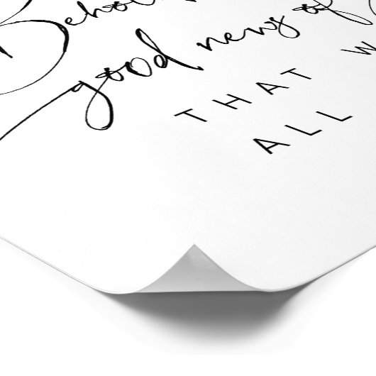 Waterverf Lucas 2:10 Kerst poster (Hoek)