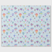 Waterverf-luchtballon in het luchtruim cadeaupapier (Vlak)