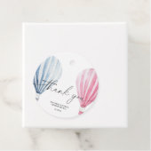 Waterverf Luchtballonnen Dank u geslacht onthullen Bedankjes Labels (In situ)