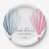 Waterverf luchtballonnen Geslacht onthullen Papieren Bordje (Voorkant)