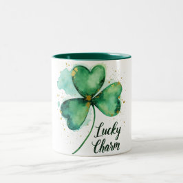 Waterverf Lucky Charm Tweekleurige Koffiemok