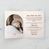 Waterverf Luiaard en baby, Eerste Moederdag Kaart (Binnen)