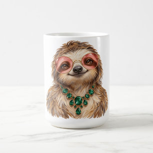 Waterverf Luiaard Wilde Dieren Kunst Koffiekop Koffiemok