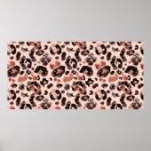 Waterverf luipaard dierprintpatroon poster (Voorkant)