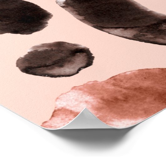 Waterverf luipaard dierprintpatroon poster (Hoek)