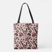Waterverf luipaard dierprintpatroon tote bag (Achterkant)