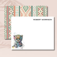 Waterverf Luipaard Elegante Briefkaart