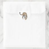 waterverf luipaard jungle kat geschilderd dier gro hart sticker (Tas)