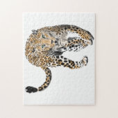 waterverf luipaard jungle kat geschilderd dier gro legpuzzel (Verticaal)