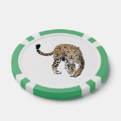 waterverf luipaard jungle kat geschilderd dier gro poker chips (Enkel)