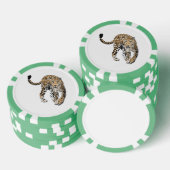 waterverf luipaard jungle kat geschilderd dier gro poker chips (Opstapeling)