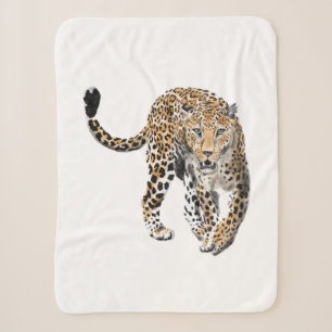 waterverf luipaard jungle kat geschilderd dier gro sherpa deken