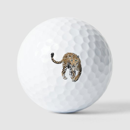 waterverf luipaard junglekat geschilderd dier groe golfballen (Voorkant)