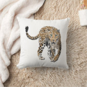 waterverf luipaard junglekat geschilderd dier groe kussen (Deken)