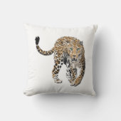 waterverf luipaard junglekat geschilderd dier groe kussen (Voorkant)