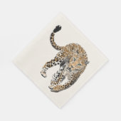 waterverf luipaard junglekat geschilderd dier groe servet (Hoek)