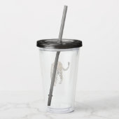 waterverf luipaard oerwoud kat geschilderd diereng acryl drinkbeker (Achterkant)