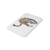 waterverf luipaard oerwoud kat geschilderd diereng badmat (Gekanteld)