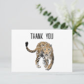 waterverf luipaard oerwoud kat geschilderd diereng bedankkaart (Staand voorkant)