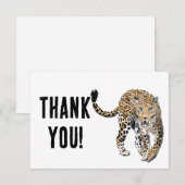 waterverf luipaard oerwoud kat geschilderd diereng bedankkaart (Voorkant / Achterkant)