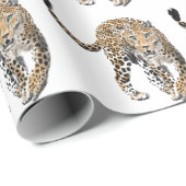 waterverf luipaard oerwoud kat geschilderd diereng cadeaupapier (Rol Hoek)