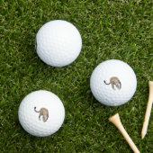 waterverf luipaard oerwoud kat geschilderd diereng golfballen (Insitu Gras)