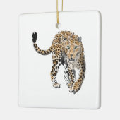 waterverf luipaard oerwoud kat geschilderd diereng keramisch ornament (Links)