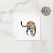 waterverf luipaard oerwoud kat geschilderd diereng notitiekaartje (Voorkant / Achterkant in situ)