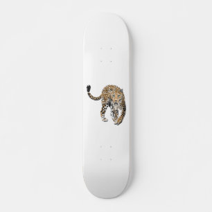 waterverf luipaard oerwoud kat geschilderd diereng persoonlijk skateboard