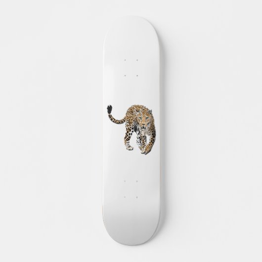 waterverf luipaard oerwoud kat geschilderd diereng persoonlijk skateboard (Voorkant)