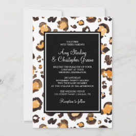 Waterverf Luipaard print & chique strepen | Bruilo Kaart