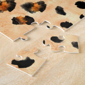 Waterverf luipaard print: exotische bonttextuur legpuzzel (Zijkant)