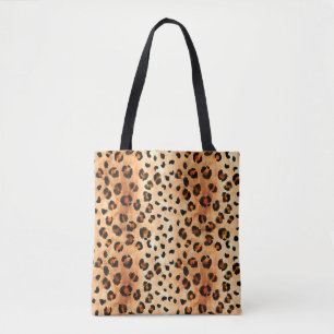 Waterverf luipaard print: exotische bonttextuur tote bag