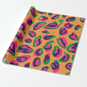 Waterverf luipaard voor illustratie van dierlijk a cadeaupapier