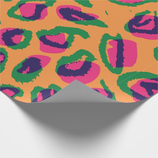 Waterverf luipaard voor illustratie van dierlijk a cadeaupapier (Hoek)