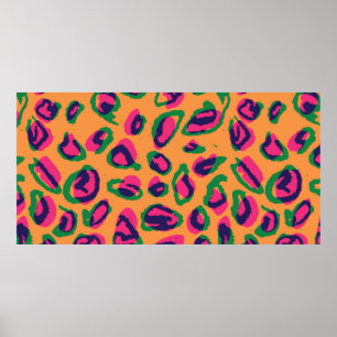 Waterverf luipaard voor illustratie van dierlijk a poster