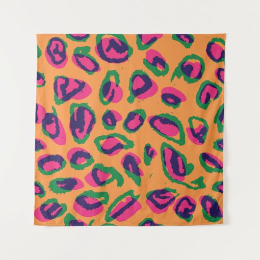 Waterverf luipaard voor illustratie van dierlijk a wandkleed (Voorkant (horizontaal))