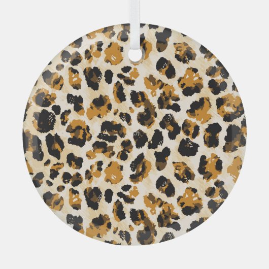 Waterverf luipaardhuid, stropdas-kleurstof gradiën glas ornament (Voorkant)