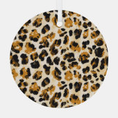Waterverf luipaardhuid, stropdas-kleurstof gradiën glas ornament (Achterkant)