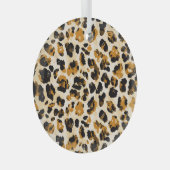 Waterverf luipaardhuid, stropdas-kleurstof gradiën glas ornament (Voorkant Rechts)