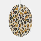 Waterverf luipaardhuid, stropdas-kleurstof gradiën glas ornament (Voorkant links)