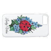 Waterverf luivogel met blauwe wilde bloemen Case-Mate iPhone case (Achterkant (Horizontaal))