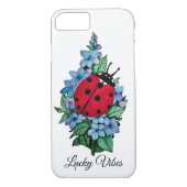 Waterverf luivogel met blauwe wilde bloemen Case-Mate iPhone case (Achterkant)