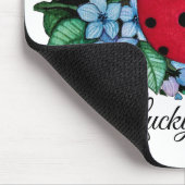 Waterverf luivogel met blauwe wilde bloemen muismat (Hoek)