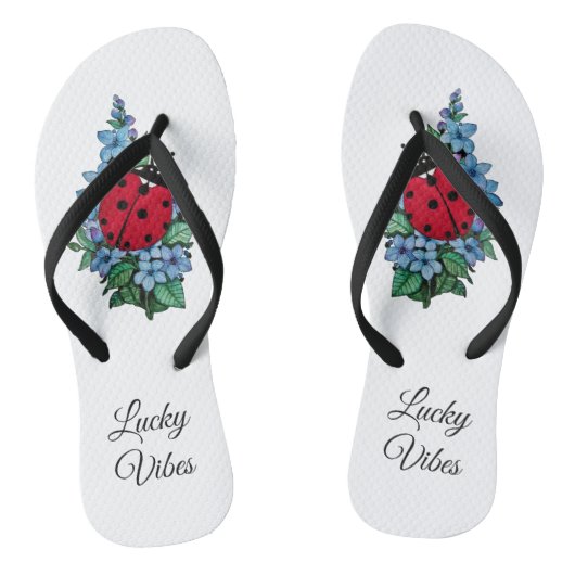 Waterverf luivogel met blauwe wilde bloemen teenslippers (Voetbed)